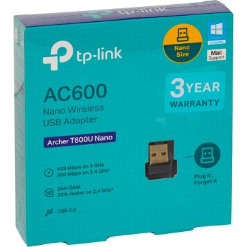 TP-Link Archer T600U Nano USB Wi-Fi Adapteris