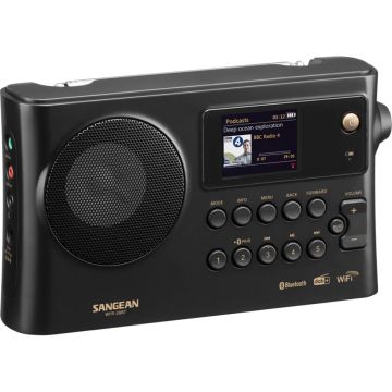 Sangean WFR-28 BT Radio, DAB+/FM/Interneta radio/Bluetooth, AC, melns