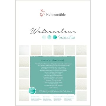 Hahnemühle Aquarell Selection Pad 17 x 24 cm 14 Sheets