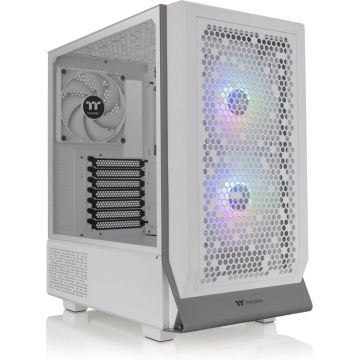 Thermaltake Ceres 300 TG ARGB, ATX, porti: 1 x USB 3.0, 2 x USB 2.0, Audio I/O, Sniega Balts