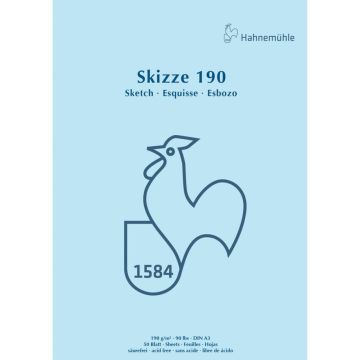 Hahnemühle Sketch Pad A 3 50 Sheets 190 g glued on top