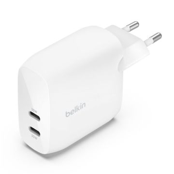 Belkin BOOST Charge 60W USB-C ar Divkāršu Jaudu, Balts