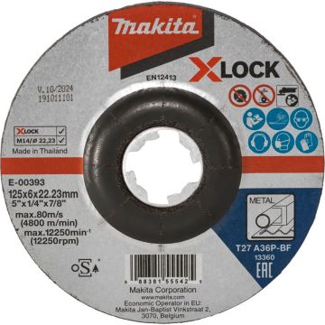 Makita E-00393 Slīpripas disks 125x6mm tēraudam