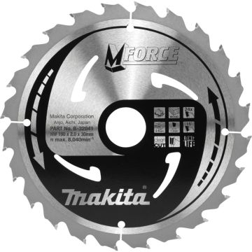 Makita B-32041 M-FORCE zāģa asmens 190x30x24Z