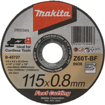 Makita B-45727 Griešanas disks 115x0,8mm INOX