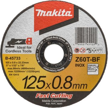 Makita B-45733 griešanas disks 125x0,8mm INOX