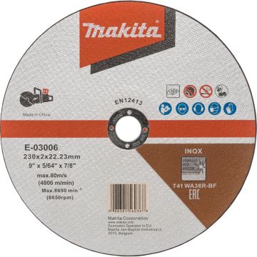 Makita E-03006 griešanas disks 230x1,9mm INOX