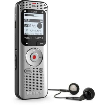 Philips DVT2015 Diktofons, 8GB atmiņa, MP3/WAV, ar piederumiem