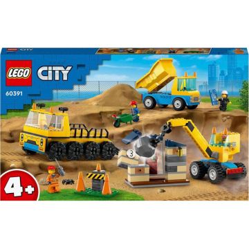 Lego City 60391 Contruction Trucks and Wrecking Ball Crane