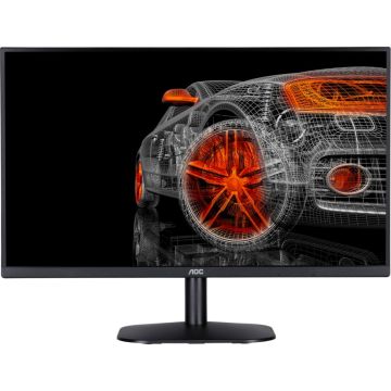 AOC 27B2DM Ofisa monitors, 27 collas, Full HD 1920x1080 izšķirtspēja, 75Hz, VA panelis, iebūvēti skaļruņi, melns