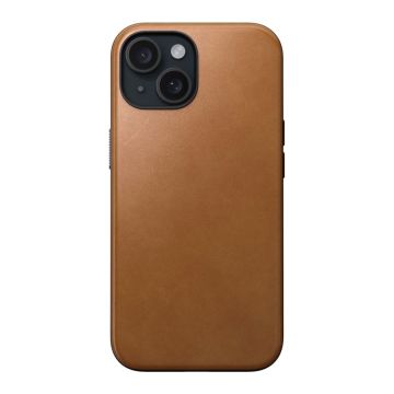 Nomad Modern Leather Case iPhone 15 Angļu iedegums