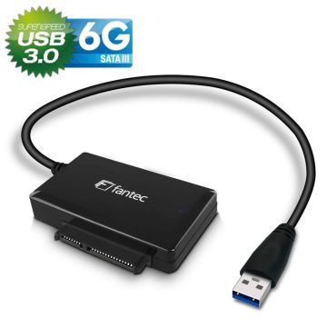 FANTEC USB 3.0 SATA 6G adaptera dokstacija SSD/HDD melna