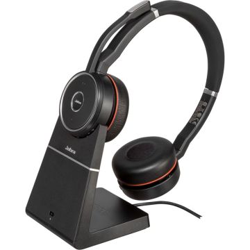 Jabra Evolve 75 SE UC Bezvadu Bluetooth Austiņas ar Mikrofonu, Pāri Ausīm, ar Lādēšanas Funkciju