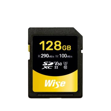 Wise SDXC UHS-II V60 128GB L:290MB/s / R:100MB/s WI-SD-S128