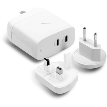 Native Union 67W 2x USB-C ātrais GaN PD lādētājs, melns