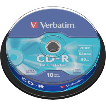 Verbatim CD-R 80 min / 700MB 52x ātrumu Extra Protection spole 10 gab.