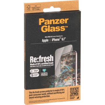 PanzerGlass ekrāna aizsargs pārstrādāts stikls iPhone 15 caurspīdīgs