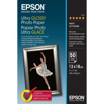 Epson Ultra glancēts foto papīrs 13x18cm, 50 loksnes, 300 g S 041944