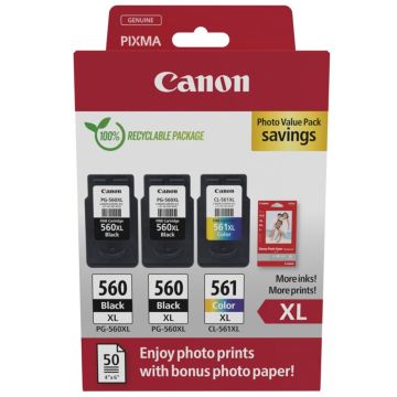 Canon PG-560 XL x2 / CL-561 XL foto tonēšanas kasetņu multi paka