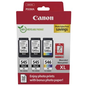 Canon PG-545 XL x2 / CL-546 XL foto tintes kasetņu multi paka