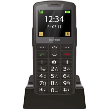 Bea-Fon SL260 LTE podziņu telefons, 2.8" ekrāns 320x240px, 1000mAh akumulators, melns