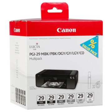 Canon PGI-29 Multipack MBK/PBK/DGY/GY/LGY/CO