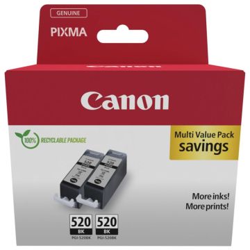 Canon PGI-520 BK melna kasetne dubultpakā