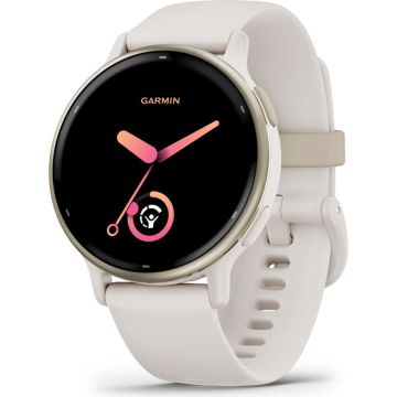 Garmin vivoactive 5 viedpulkstenis, 45mm, ziloņkaula/zeltains, AMOLED, 11+ dienu akumulators