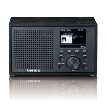 Lenco DAR-017BK Radio, DAB+/FM, baterijas/AC, melns