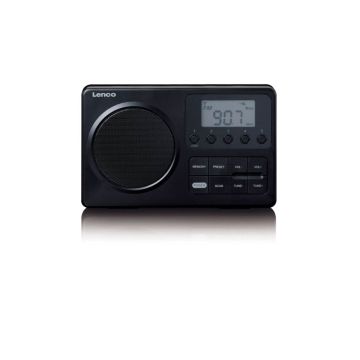 Lenco MPR-035BK Radio, DAB+/FM, baterijas/AC, melns