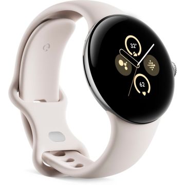 Google Pixel Watch 2 WiFi viedpulkstenis, 41mm, Sudraba/Balts, Wear OS, 24h akumulators