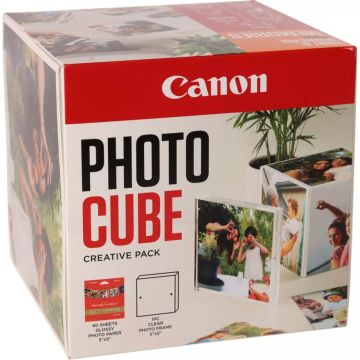 Canon PP-201 Photo Cube radošuma paka, 13x13cm, baltā/oranžā, 40 loksnes