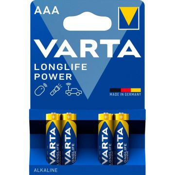 Varta Longlife Power AAA LR03 baterijas 4 gab.