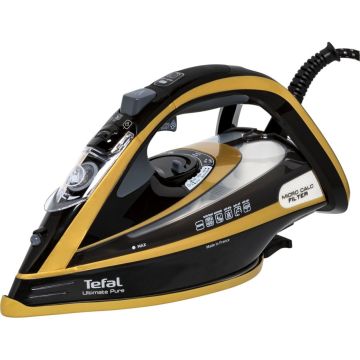 Tefal FV 9844 Ultimate Pure tvaika gludeklis ar 3200W jaudu, mikro-kalcija filtru un 60 g/min pastāvīgu tvaiku, melns