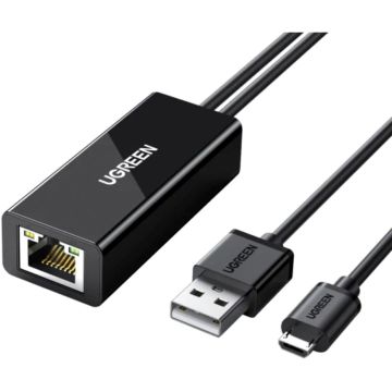 Ugreen Ethernet Adapter for TV / Chromecast Micro-USB to RJ45
