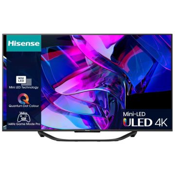 Hisense ULED TV, 65" (165 cm), 4K, VIDAA U Smart TV, melns