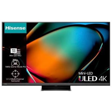 Hisense ULED TV, 65" (165 cm), 4K, VIDAA U Smart TV, melns