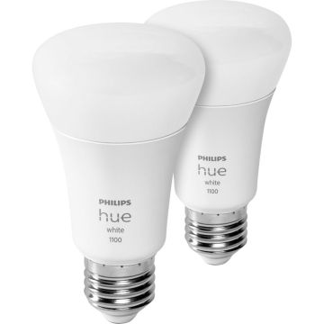 Philips Hue LED spuldžu E27 2 komplektu komplekts 9,5W 1100lm balta