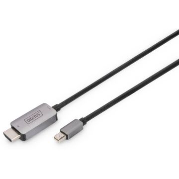 Digitus 8K Mini DisplayPort HDMI kabelis, 60 Hz, melns 1 m