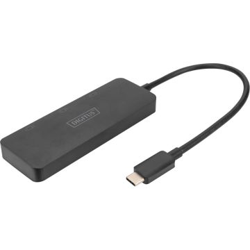 Digitus 3-portu MST video centrs, USB-C/3x HDMI, 4K/60Hz atbalsts