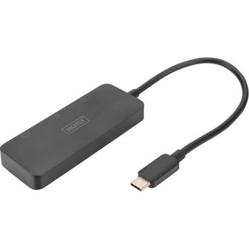 Digitus 3-portu MST video centrs, USB-C/3x DisplayPort, 4K/60Hz atbalsts