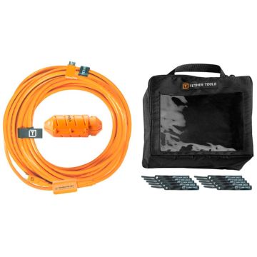 Tether Tools USB-C-Micro-B kabeļu sistēma 9,40m, oranža, laba