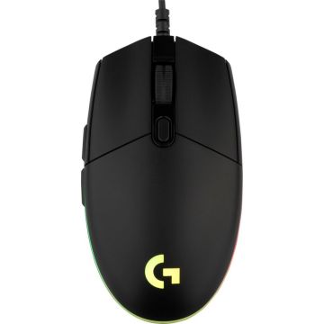 Logitech G203 black, 8000 DPI, Optiskā pele, ar vadu, Gaming, RGB