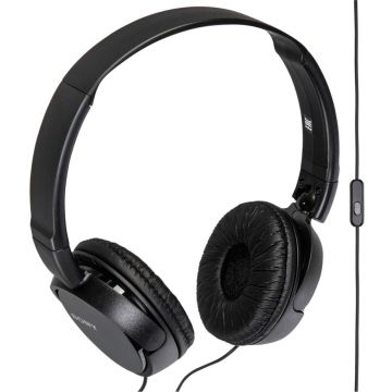 Sony MDR-ZX110AP Austiņas ar Mikrofonu, Pāri Ausīm, Vadu, Melnas