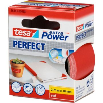 Tesa auduma lente 2,75m x 38mm extra Power sarkana 56343