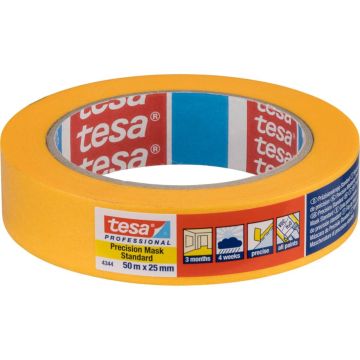 Tesa maskēšanas lente 50m x 25mm Stand.Prec. dzeltena 04344