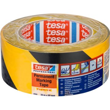 Tesa Grīdas marķēšanas lente 66mx50mm Prem.Prof.bl/yell. 04169