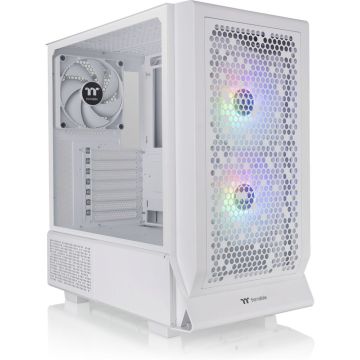 Thermaltake Ceres 330 TG ARGB Datora korpuss, ATX/mATX/ITX, RGB apgaismojums, balts