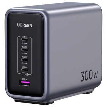 UGREEN Nexode 300W 5 portu PD GaN ātrlādētājs