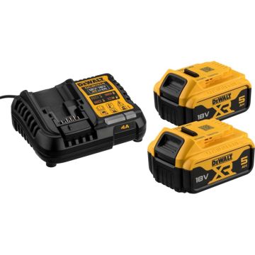 DeWalt DCB1104P2-QW 18V 5Ah akumulatoru komplekts 2 g. melns